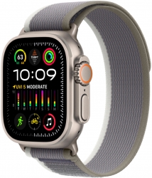 Apple Watch Ultra 2 GPS + Cellular, 49 мм, корпус из титана, ремешок Trail зелёного/серого цвета