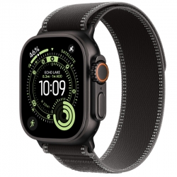 Apple Watch Ultra 3 GPS + Cellular, 49mm Black Titanium Case with Black/Charcoal Trail Loop
