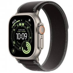 Apple Watch Ultra 3 GPS + Cellular, 49mm Natural Titanium Case with Black/Charcoal Trail Loop