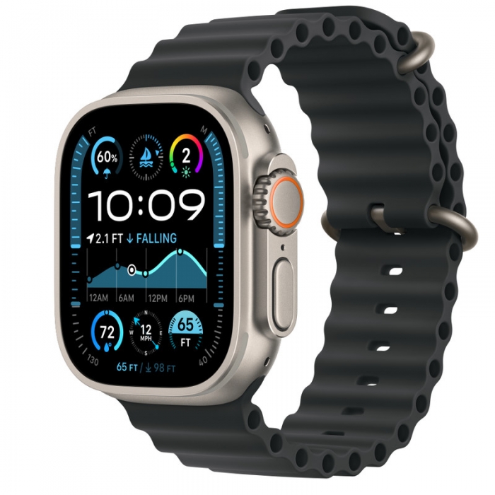 Apple Watch Ultra 2 GPS + Cellular, 49 мм, корпус из титана, ремешок Ocean чёрного цвета