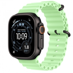 Apple Watch Ultra 3 GPS + Cellular, 49mm Black Titanium Case with Neon Green Ocean Band