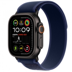 Apple Watch Ultra 2 GPS + Cellular, 49 мм, корпус из чёрного титана, ремешок Trail синего цвета