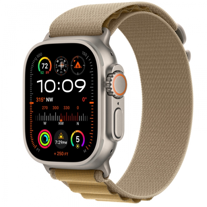 Apple Watch Ultra 2 GPS + Cellular, 49 мм, корпус из титана, ремешок Alpine бежевого цвета