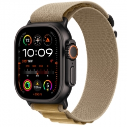 Apple Watch Ultra 2 GPS + Cellular, 49 мм, корпус из чёрного титана, ремешок Alpine бежевого цвета