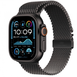 Apple Watch Ultra 2 GPS + Cellular, 49 мм, корпус из чёрного титана, ремешок Milanese чёрного цвета