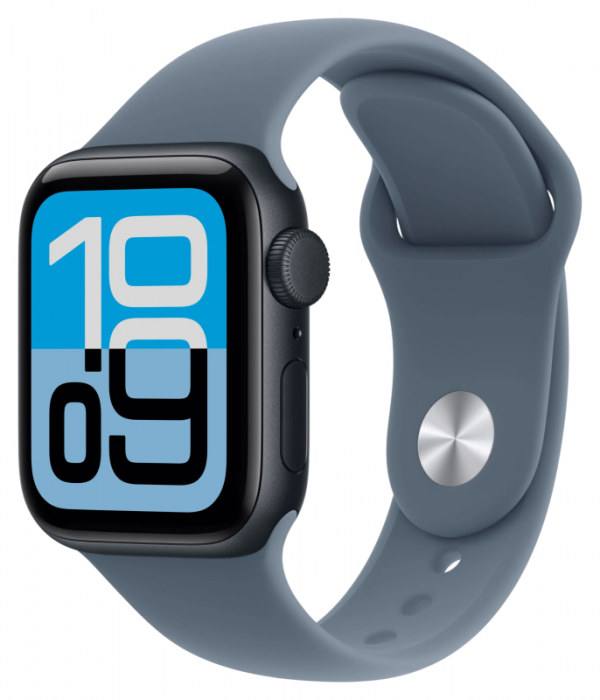 Apple Watch SE 3, 40 мм, корпус из алюминия цвета «тёмная ночь», ремешок цвета «тёмная ночь»